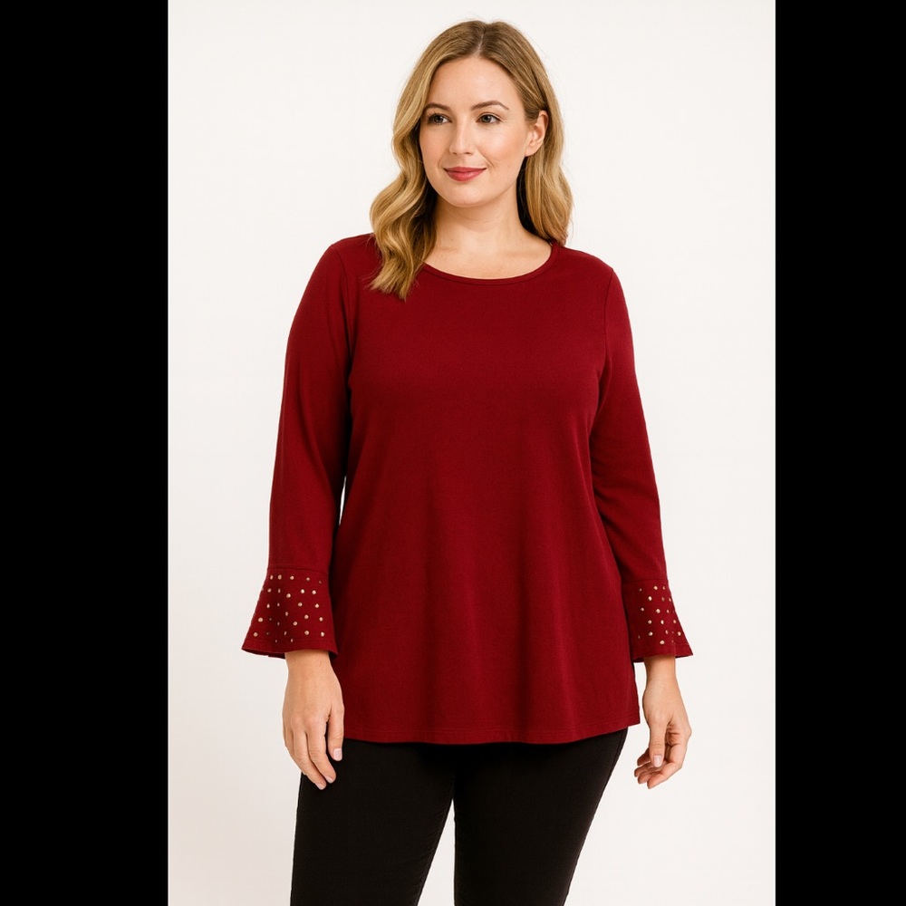 Michael Kors Long Sleeve Red Shirt